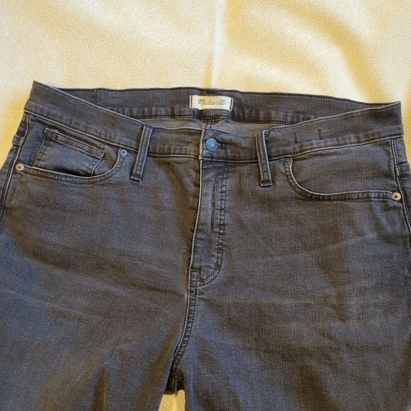 Madewell 9" High-Rise Skinny, faded black sz 34 - Picture 5 of 14